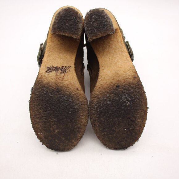 Fendi Heeled Boots Olive Green Suede Women's Size EU 38 Crepe Sole - Picture 7 of 9